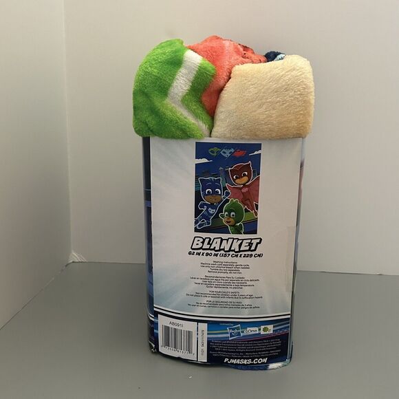 PJ Masks Super Soft Plush Throw Blanket 62”x90” Hasbro Kids - Picture 3 of 5